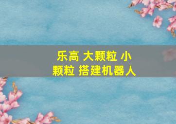 乐高 大颗粒 小颗粒 搭建机器人